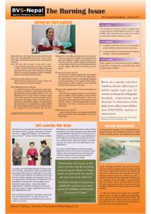 The Burning Issue  BVS-Nepal Newsletter - March 2011 Caring for Burn patients