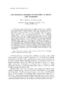 Bot. Mag. Tokyo 95: , 1982  Late Quaternary Dynamics of Pollen Influx at Mineral Lake, Washington MATSUO TSUKADA AND SHINYA SUGITA