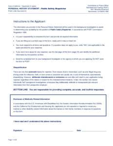 Commission on Peace Officer Standards and Training (POST[removed]Alhambra Boulevard Sacramento, CA[removed]State of California – Department of Justice