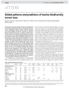 Global patterns and predictors of marine biodiversity across taxa