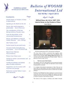 Bulletin of WOOMB International Ltd