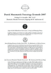 Th. Clausen[removed]Dansk Matematisk Forening s Årsmøde 2007