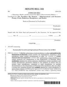 SENATE BILL 236 M3 (2lr0119) ENROLLED BILL — Education, Health, and Environmental Affairs/Environmental Matters —