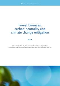 FROM SCIENCE TO POLICY 3  Forest biomass, carbon neutrality and climate change mitigation