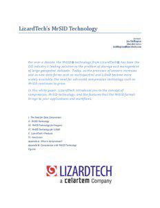 LizardTech’s MrSID Technology contact: Jon Skiffington