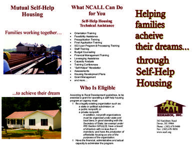 Community organizing / Rural housing / Poverty / Real estate / HOME Investment Partnerships Program / Texas Department of Housing and Community Affairs / Kentucky Housing Corporation / Affordable housing / Housing / United States Department of Housing and Urban Development
