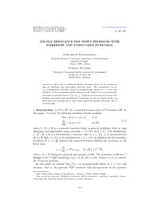 DISCRETE AND CONTINUOUS DYNAMICAL SYSTEMS SERIES S Volume 11, Number 2, April 2018 doi:dcdsspp. 323–344