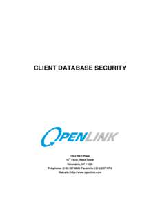 CLIENT DATABASE SECURITY[removed]RXR Plaza th  15 Floor, West Tower