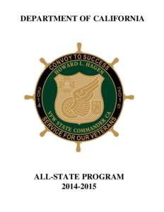 DEPARTMENT OF CALIFORNIA  ALL-STATE PROGRAM  DEPARTMENT ALL-STATE PROGRAM