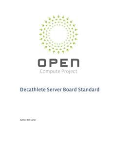 Decathlete Server Board Standard  Author: Bill Carter 1