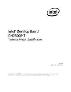 Intel® Desktop Board DN2800MT Technical Product Specification