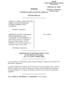FILED United States Court of Appeals Tenth Circuit February 22, 2012 PUBLISH