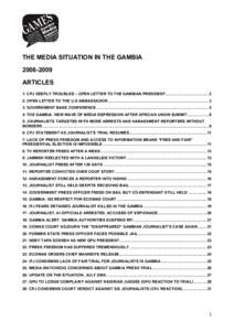    	
   THE MEDIA SITUATION IN THE GAMBIA