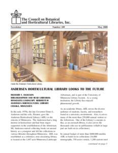 The Council on Botanical and Horticultural Libraries, Inc. Newsletter Number 109
