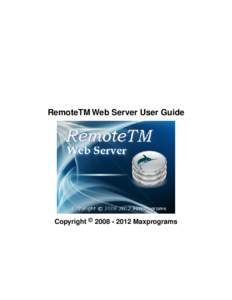 RemoteTM Web Server User Guide