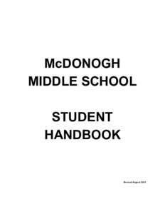       McDONOGH  MIDDLE SCHOOL    STUDENT 