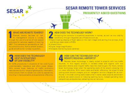 SESAR REMOTE TOWER SERVICES FREQUENTLY ASKED QUESTIONS 1  WHAT ARE REMOTE TOWERS?