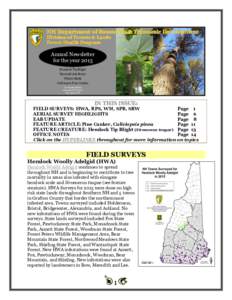 NH Department of Resources & Economic Development Division of Forests & Lands Forest Health Program Annual Newsletter for the year 2015