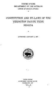 Constitution and Bylaws of the Yerington Paiute Tribe