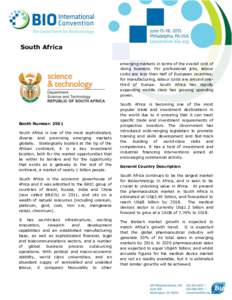 Economy / International relations / Africa / Innovation economics / Technology Innovation Agency / Innovation / Biotechnology / Venture capital / South Africa / Sub-Saharan Africa / BRIC / Economic growth