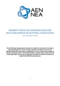 Energy / Nuclear physics / Nuclear safety / Nuclear history of the United States / Types of insurance / 85th United States Congress / PriceAnderson Nuclear Industries Indemnity Act / United States tort law / Nuclear Liability Act / Nuclear weapon / Nuclear power / Damages
