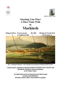Markinch Heritage Group  ‘Knowing Your Place’