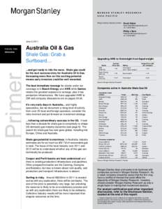 Australia Oil & Gas: Shale Gas: Grab a Surfboard…