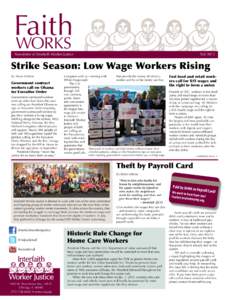 Faith WORKS Newsletter of Interfaith Worker Justice  Fall 2013