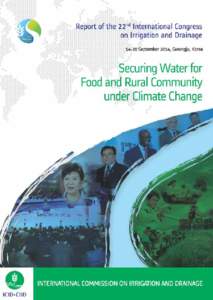 Report of the 22 International Congress on Irrigation and Drainage nd  Gwangju, Republic of Korea, 2014