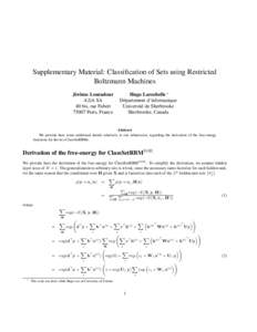 Supplementary Material: Classification of Sets using Restricted Boltzmann Machines Hugo Larochelle ∗ D´epartement d’informatique Universit´e de Sherbrooke Sherbrooke, Canada