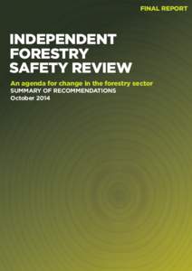 INDEPENDENT FORESTRY SAFETY REVIEW  FINAL REPORT INDEPENDENT FORESTRY