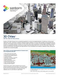 3D Cities  TM Off-The-Shelf 3D Metro Areas