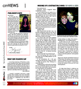 CITYVIEWS  Serving the Community Since 2002 PUBLISHER’S NOTE
