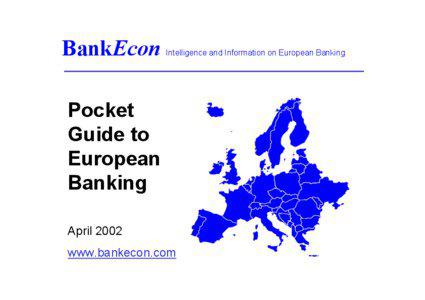 BankEcon  Intelligence and Information on European Banking