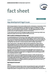 Australian Government Solicitor the leading lawyers to government  fact sheet NUMBER 23  November 2012