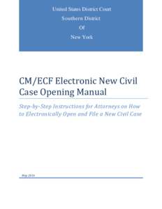 United States District Court Southern District Of New York  CM/ECF Electronic New Civil