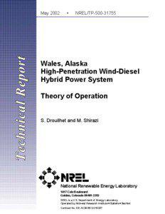 Wales, Alaska High Penetration Wind-Diesel Hybrid Power System: Theory of Operation