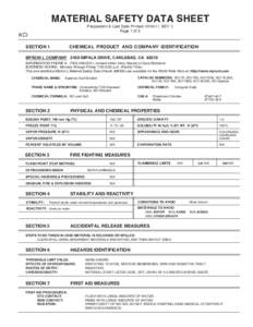 Occupational safety and health / Safety / Chemistry / Health / Toxicology / Safety engineering / Potassium compounds / Chemical safety / Safety data sheet / Toxic Substances Control Act / Potassium chloride / KCL