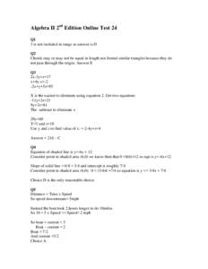 Microsoft Word - Algebra II 2nd Edition Online Test 24.doc