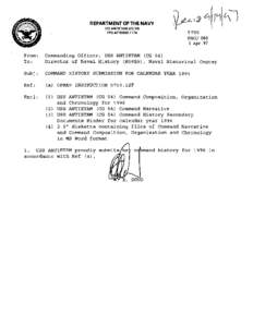 DEPARTMENT OF THE NAVY USS ANTIETAM (CG 54) FPO AP[removed]PAO[removed]Apr 97