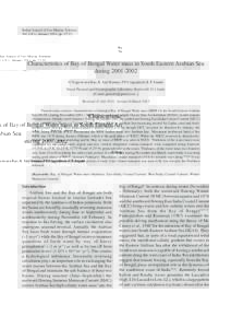 Indian Journal of Geo-Marine Sciences Vol. 43(1), January 2014, ppCharacteristics of Bay of Bengal Water mass in South Eastern Arabian Sea duringG Nageswara Rao, K Anil Kumar, PSV Jagadeesh & P Anand