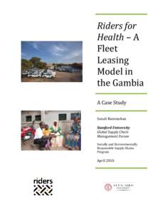 Riders for Health – A Fleet Leasing Model in the Gambia