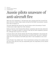   3 Sep 2014 The Daily Telegraph (Sydney)