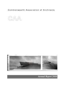 Commonwealth Association of Architects  Annual Report 2010 Cover Second Prize CAA Student Competition 2010