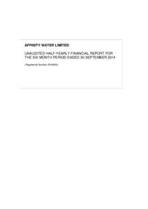 Affinity Water Limited Half Year Report (September 2012)