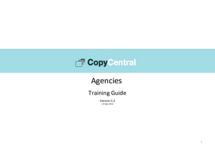 Agencies Training Guide VersionMay