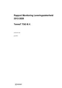 Vertrouwelijk conceptrapport Monitoring Leveringszekerheid