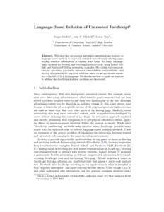 Language-Based Isolation of Untrusted JavaScript? Sergio Maffeis1 , John C. Mitchell2 , Ankur Taly2 , 1 2  Department of Computing, Imperial College London