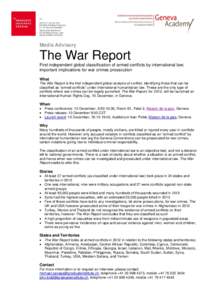 Microsoft Word - Media Advisory War Report Dec 10 ver 5.docx