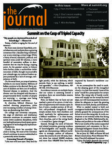 the  journal More at summit.org » pg. 2 From the President’s Desk » The latest